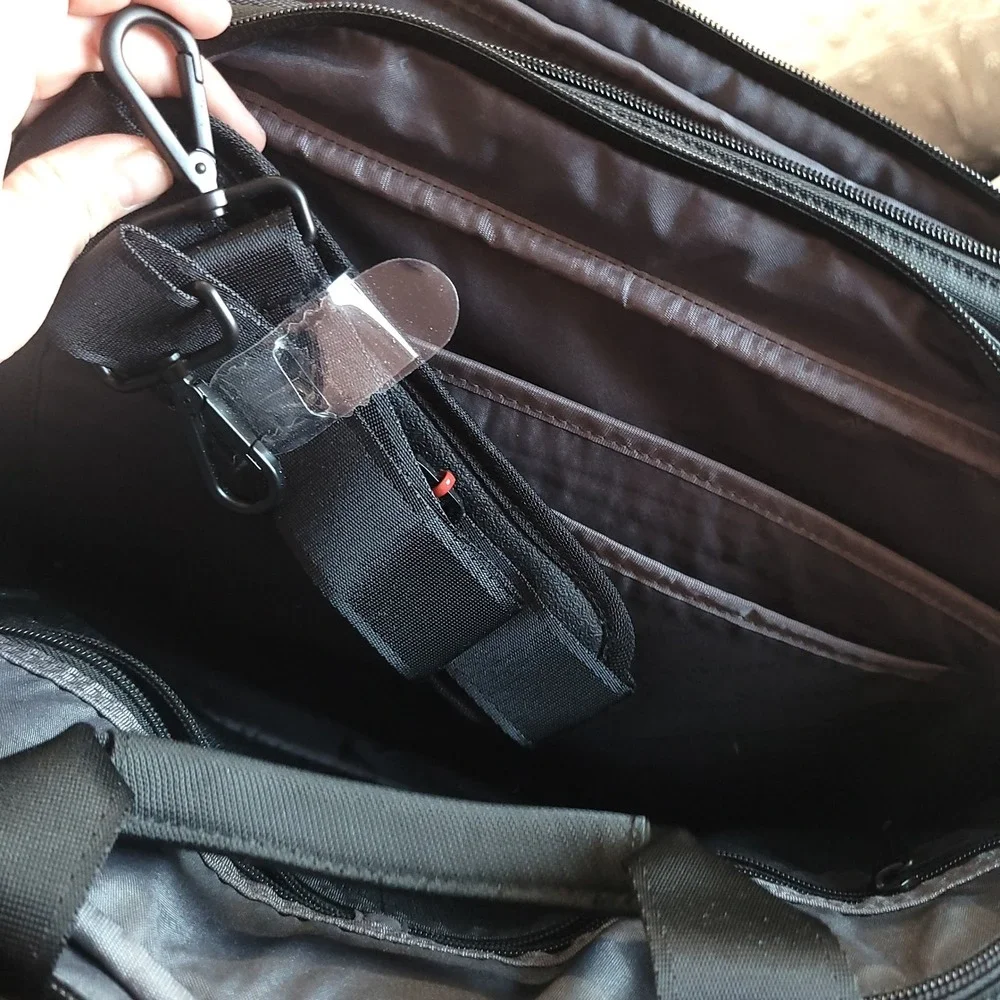 Hedgren Black Laptop Briefcase Business Bag Belgium NEW Career Tech Work Strap‎